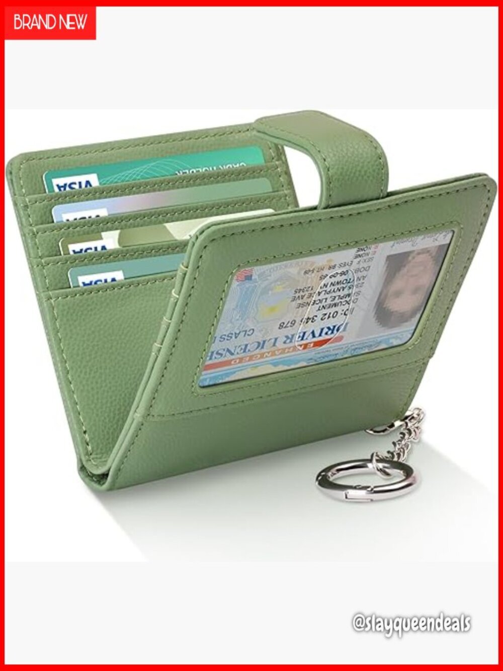 Slim RFID Blocking Bifold Wallet with 9 Slots and ID Window